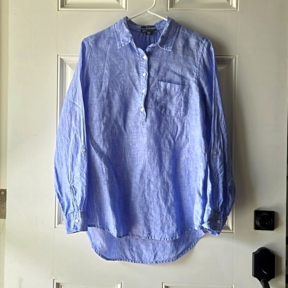 Jones New York 100% Linen Blouse - Picture 1 of 8